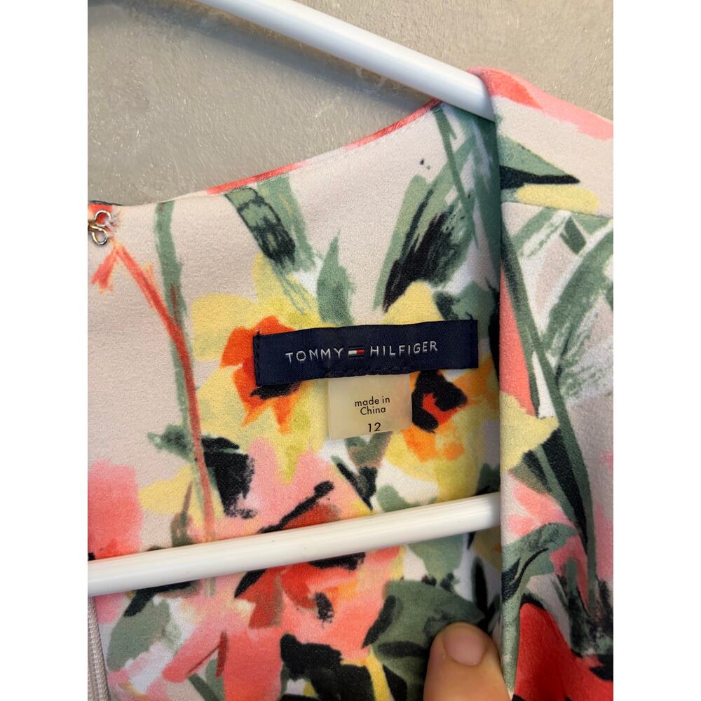 Tommy Hilfiger Vibrant Floral Print Sleeveless A-Line Dress Size 12 - Picture 5 of 12